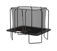 Trampoline - Luxury - Rectangle - 244 x 305 cm - Noir - Pack complet avec échelle et filet de sécurité