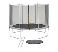 Generique Trampoline KANGUI Maxi Eco Ø 360 cm – Filet, Échelle, Couverture – Gris