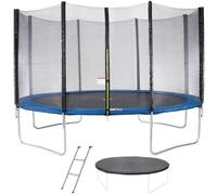 Trampoline Maxi Eco Ø 430 Cm Bleu - Avec Filet, Echelle, Couverture De Protection
