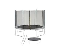 Generique Trampoline KANGUI Maxi Eco Ø 360 cm – Filet, Échelle, Couverture – Gris