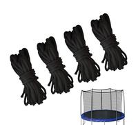 Trampoline Net Connection Rope - Black Tie Down Rope Replacement Parts - 5mm/0.2 inch Thick Cord for Enclosure Nets, 4 PCS Trampolines Nets Ropes for Fence Netting