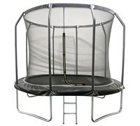 Trampoline ovale 305x214cm noir SYDNEY + filet et échelle
