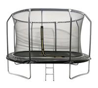 Trampoline ovale 366x244cm noir SYDNEY + filet et échelle