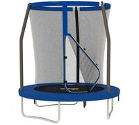 Trampoline pour enfant - trampolines de jardin - SPORTNOW - diamètre 183 cm - avec filet de sécurité - structure en acier - bleu