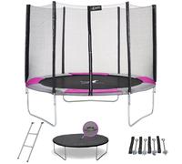 Trampoline rond Ø300cm avec filet, échelle, bâche et kit d'ancrage - RALLI 300 Rose