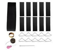 Trampoline Repair Patch Kit - Triangle Ring Buckle, Mat Fix Supply | Heavy Duty Galvanized Steel Replacement Hook, Industrial Strength Outdoor Accessory for V-Ring Repair
