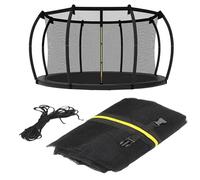 Trampoline Replacement Net - Safety Enclosure For Straight Pole Trampolines | Protective Jumping Surround Fence Backyard, Garden, Patio, Yard, Kids, Pets, Safety First