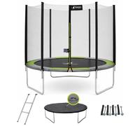 Trampoline rond Ø 250cm avec filet, échelle, bâche et kit ancrage - RALLI 250, Sécurité et Qualité Garanties