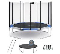Kangui Trampoline RALLI Ø 300-305 cm Enfant Échelle, Bâche & Kit d'ancrage CE NF EN 71-14