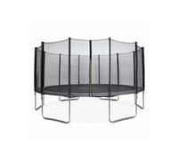 | Trampoline rond Ø 490cm gris avec son filet de protection - Jupiter - Trampoline de jardin 490 cm 4m| Qualité PRO | Normes EU