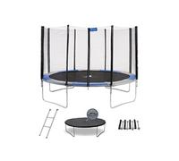KANGUI Trampoline rond RALLI 360 - Avec filet, échelle, bâche de protection et kit d'ancrage - Ø 360 cm