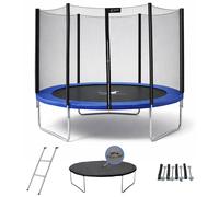 Kangui Trampoline Ø300 cm bleu avec échelle, couverture de propreté et kit d'ancrage