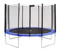 Kangui – Trampoline rond de jardin Ø430cm – Filet de sécurité – Bleu
