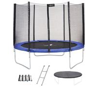 Trampoline rond Bleu Ø250cm avec filet, échelle ,bâche et kit ancrage