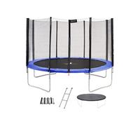 Trampoline rond bleu ø430cm avec filet, échelle, bâche et kit ancrage bleu TU