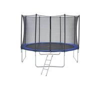 Trampoline rond KANGUI 430 cm avec filet de sécurité et échelle 3 marches Bleu