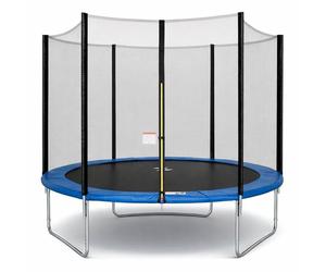 Trampoline rond KANGUI Blue 250 cm avec filet de sécurité 48 ressorts coniques, tapis PERMATRON renforcé, EN 71-14, CE