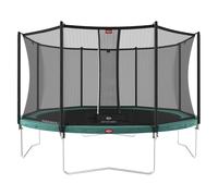 Trampoline rond sur pied favorit regular 430 cm avec filet de sécurité vert TU