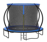 Trampoline Safly Fun 10FT Ø305cm-filet de sécurité-Coussin de Protection ＆ échelle-bleu