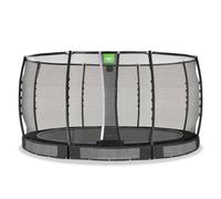 Trampoline Semi-enterré Ø427cm Protection Pieds Et Filet Premium Noir TU