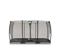 Trampoline Semi-enterré Rectangulaire 214x366cm Avec Filet De Sécurité Noir TU