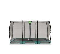 Trampoline Semi-enterré Rectangulaire 214x366cm Avec Filet De Sécurité Vert TU