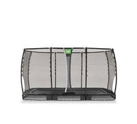 Trampoline Semi-enterré Rectangulaire 214x366cm Protection Pieds Noir TU