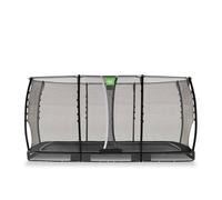Trampoline Semi-enterré Rectangulaire 244x427cm Avec Filet De Sécurité Noir TU