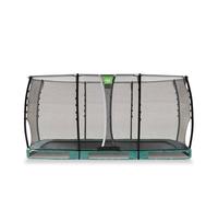 Trampoline Semi-enterré Rectangulaire 244x427cm Avec Filet De Sécurité Vert TU