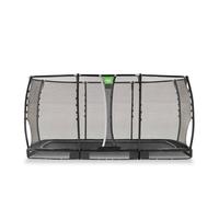 Trampoline Semi-enterré Rectangulaire 244x427cm Protection Pieds Noir TU
