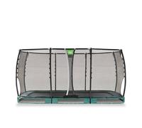 Trampoline Semi-enterré Rectangulaire 244x427cm Protection Pieds Vert TU