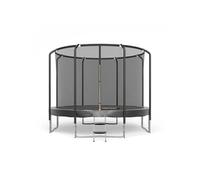 Trampoline Semi-Pro 12FT / 366cm Noir avec Filet de sécurité, Tapis de saut, Coussin de protection, Echelle