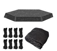 Trampoline Shade Cover, Sun Canopy Top, Foldable UV Protection Roof, Weather-Resistant Shelter (1PC Black), for Outdoor Playground, Backyard, Trampoline Accessory