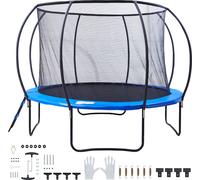 Trampoline SucceBuy 10ft, capacité de charge de 330 lbs, avec filet de sécurité, échelle et barre courbée. Résistant avec tapis de saut et rembourrage à ressorts. Loisirs en plein air pour enfants et