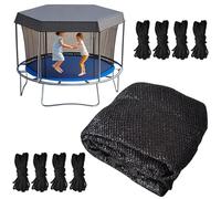 Trampoline Sun Shade Cover | Thermoplastic Elastomer, 6ft-14ft Sizes | Easy Install UV Block Top For 6/8 Pole Trampolines | Full Coverage Trampoline Accessory