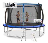 tectake® Trampoline Rond Ø305cm avec Échelle Trampoline Filet de Protection & Tour rembourré, Enfant Adultes Certifié Intertek Sécurité Maximale Jardin Cadeau