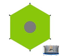 Trampoline Tent Cover, Outdoor Jumping Canopy, Waterproof Sunshade Shelter, Rainproof Oxford Cloth Tarp, UV-Resistant Protective Enclosure, Ideal for Backyard Fun, Poolside Play, 6-16feet Green