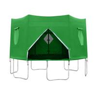 Trampoline Tent Cover - Waterproof Shade | 6-Pole Canopy Shield | for 6-Pole Round Trampolines, Breathable Mesh & Airflow, Oxford Cloth Anti-UV Coating, All-Weather Rain & Sun Defense