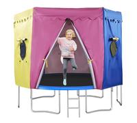 Trampoline Tent, Outdoor Canopy Cover, Sunshade Rainproof Tarp, Waterproof Fabric Enclosure, Protective Shelter for Jumping Pool Waterparks Birthday Picnics Parties, Multicolor