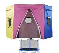 Trampoline Tent, Outdoor Sunshade Cover, Waterproof Rainproof Fabric Tarp, Protective Enclosure Shelter for Jumping Pool, Waterparks, Birthday, Picnics, Parties, Multicolor
