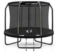 Trampoline THUNDER® ELITE Ø 304-312cm 10FT | Pour Enfants | Pack complet avec Filet de Sécurité | Certification EN71 i TÜV GS | Noir