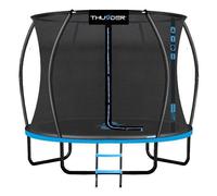 Trampoline THUNDER® ULTRA Ø 244-165cm 8FT | Pour Enfants | Pack complet avec Filet de Sécurité | Certification EN71 i TÜV GS | Bleu