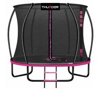 Trampoline THUNDER® ULTRA Ø 244-252cm 8FT | Pour Enfants | Pack complet avec Filet de Sécurité | Certification EN71 i TÜV GS | Rose