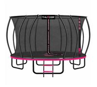 Trampoline THUNDER® ULTRA Ø 487-500cm 16FT | Pour Enfants | Pack complet avec Filet de Sécurité | Certification EN71 i TÜV GS | Rose