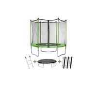 Trampoline "Yoopi 2" - Diamètre: 1.80 M - Avec Filet + Échelle + Couverture + Kit D'ancrage