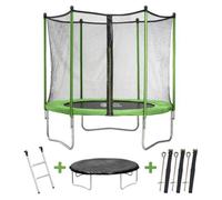 Trampoline "Yoopi 2" - Diamètre: 1.80 M - Avec Filet + Échelle + Couverture + Kit D'ancrage