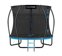 TrampolineTHUNDER® ULTRA Ø 305-165cm 10FT | Pour Enfants | Pack complet avec Filet de Sécurité | Certification EN71 i TÜV GS | Bleu