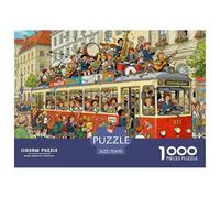 Tramway de Munich Pendant la Fin des Cours Puzzle en Bois Imperméable DIY Puzzles De 1000 Pièces pour Adultes Cadeaux Défi Et Casse-tête Jeux De Stimulants