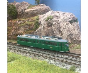 Tramway Duewag Be 4/6 618, verte, publicité "AGFA", Basel, Ep. IV-V, ARNOLD HN26