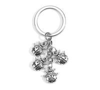 Tranbath Petit porte-clés coccinelle, porte-bonheur pour écolier, pendentif en métal avec design Ladybug, cadeau pour femme, bonne amie, collègue, cadeau d'anniversaire décoration coccinelle